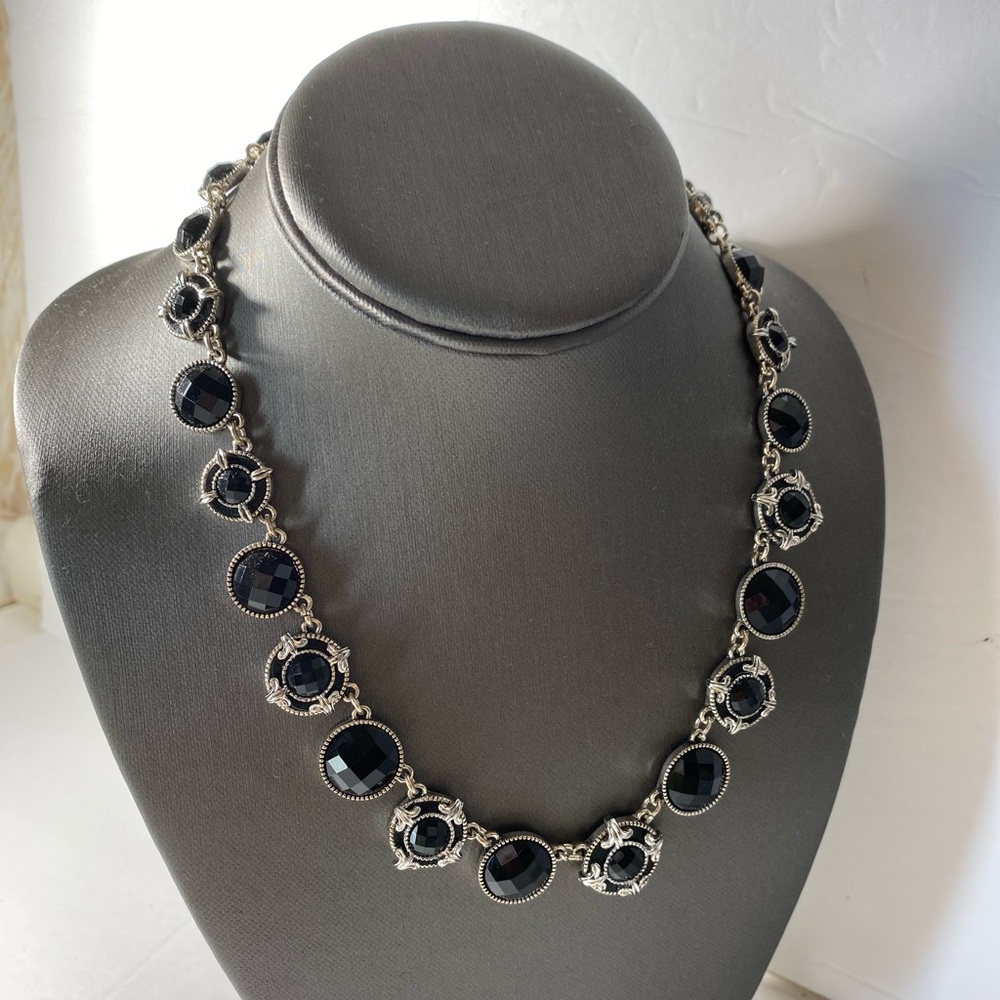 NAPIER WOMEN’S FASHION BLACK NECKLACE - Picture 1 of 6